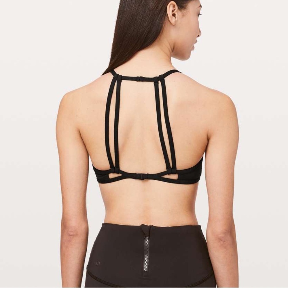Lululemon NWOT See The Sea Swim Top Black Swimsuit Bra
